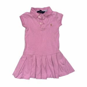 Ralph Lauren Purple Polo Dress with Pleated Skirt - 2T